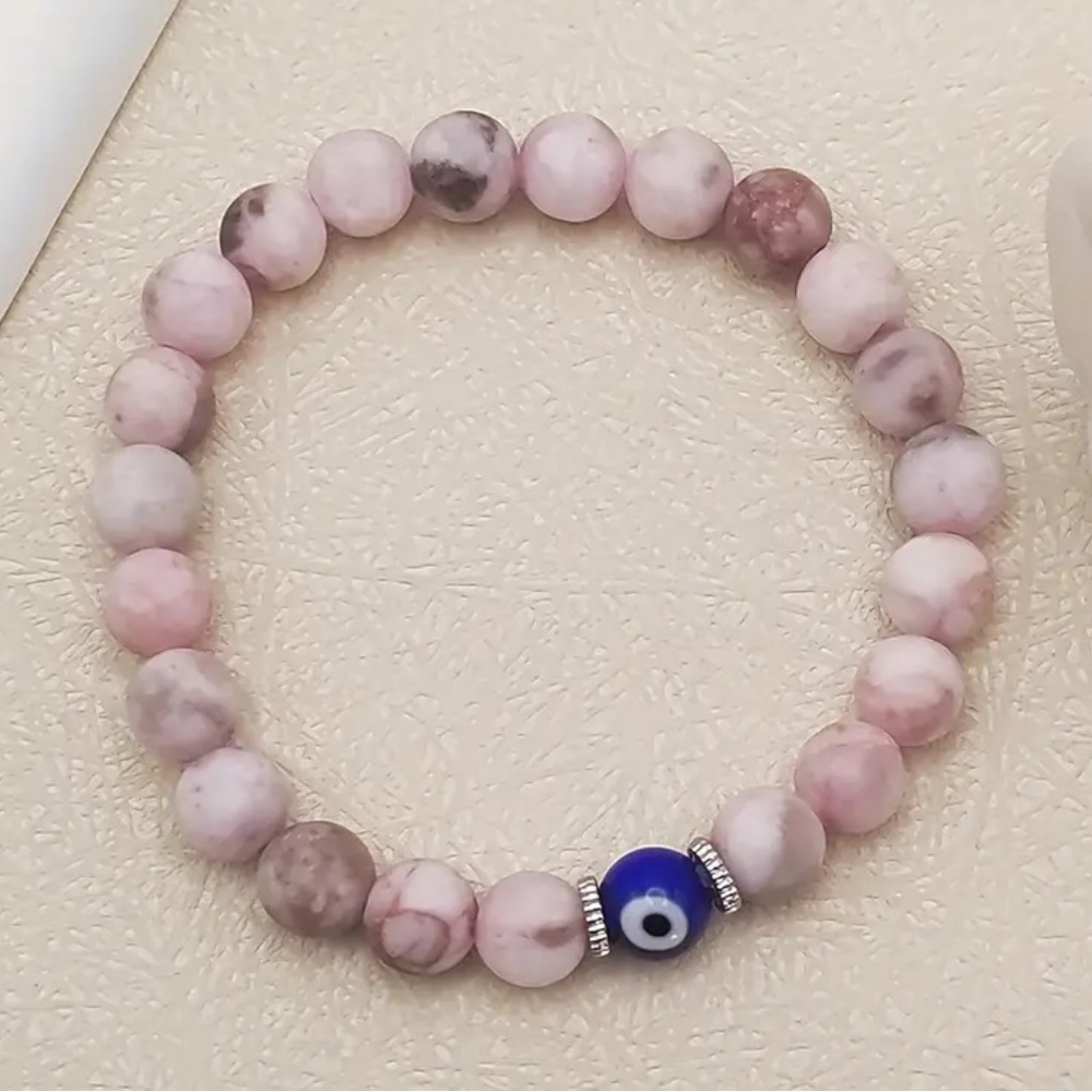 Natural Stone Evil Eye Bracelet